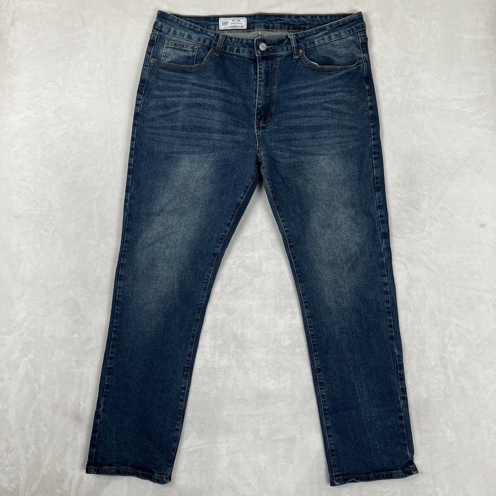 Gap Original Jeans Mens 36x32 Blue Regular Straight Denim Med Wash Pants